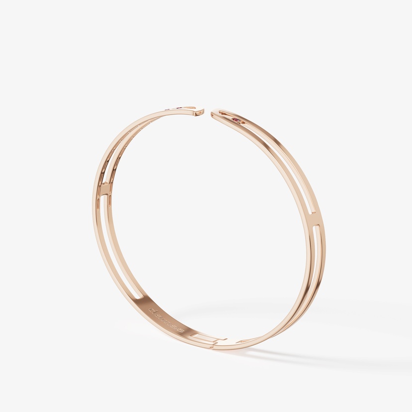Brilliance 18k Rose Gold And Ruby Bangle