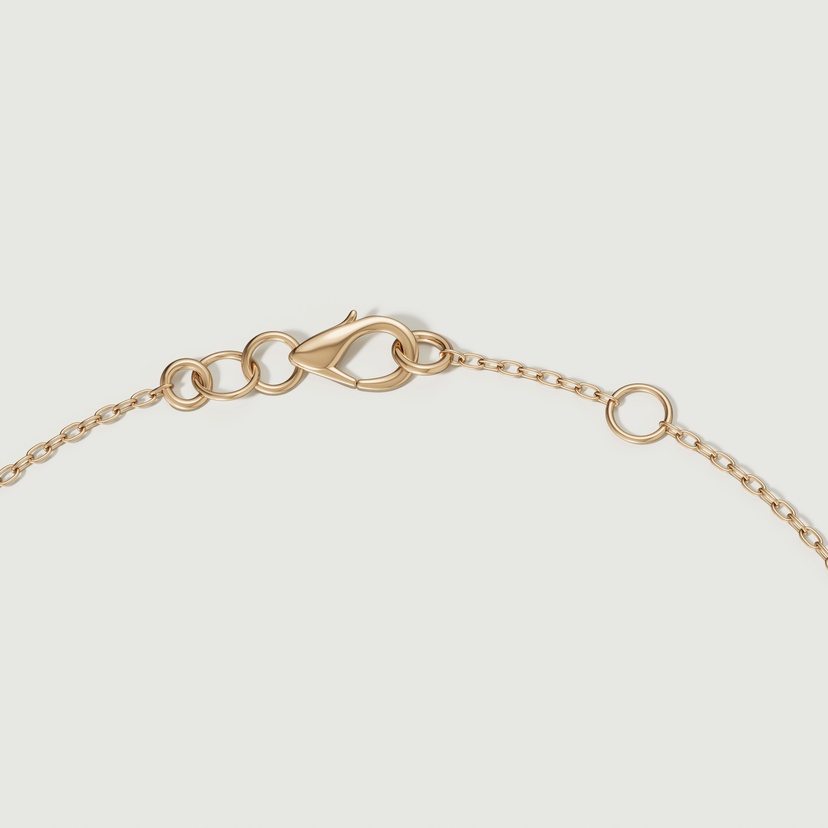 Lace Petite Yellow Gold Diamond Bracelet With Mother Of Pearl