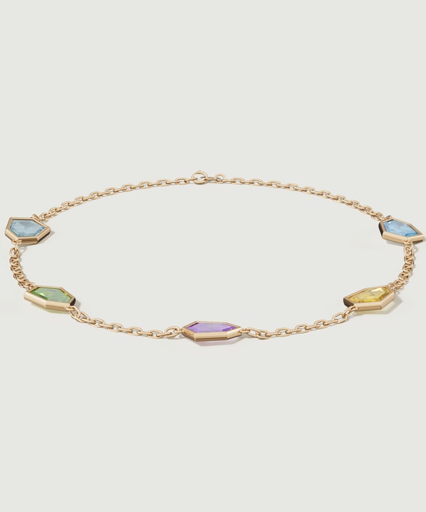 Spring 18k Yellow Gold Bracelet With Amethyst Citrine Peridot And London Blue Topaz