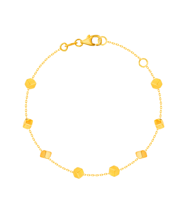 Cubes-1 Bracelet in 18K Yellow Gold