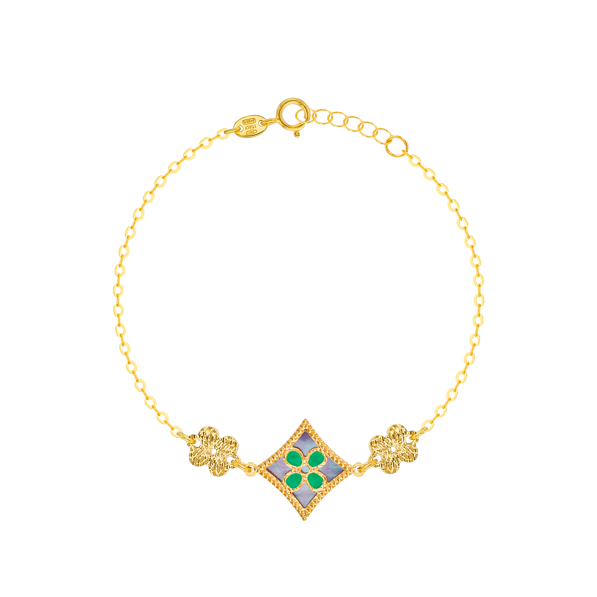 Versailles Large Garden Star Double Sided Bracelet In 18k Yellow Gold