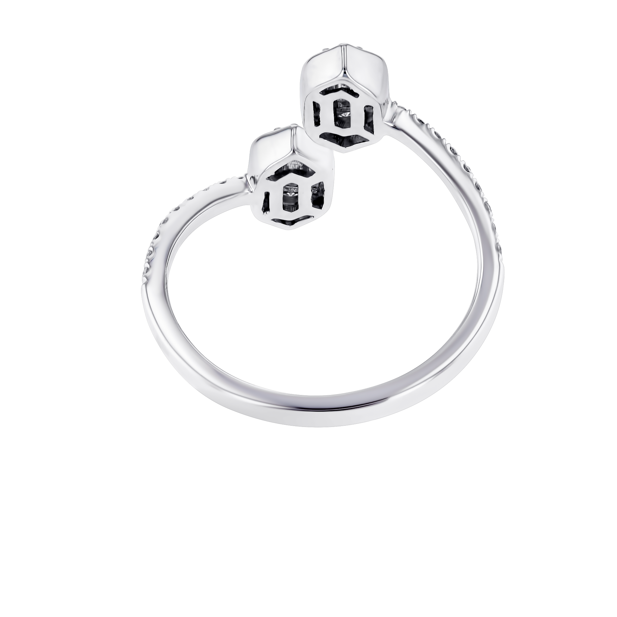 Palace Diamond Ring in 18K White Gold