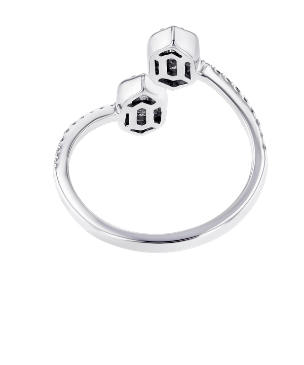 Palace Baguette Spiral Diamond Ring 18K White Gold