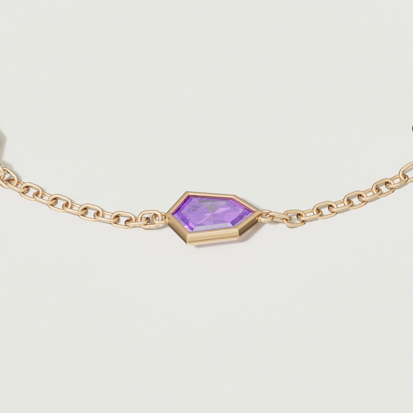 Spring 18k Yellow Gold Bracelet With Amethyst Citrine Peridot And London Blue Topaz