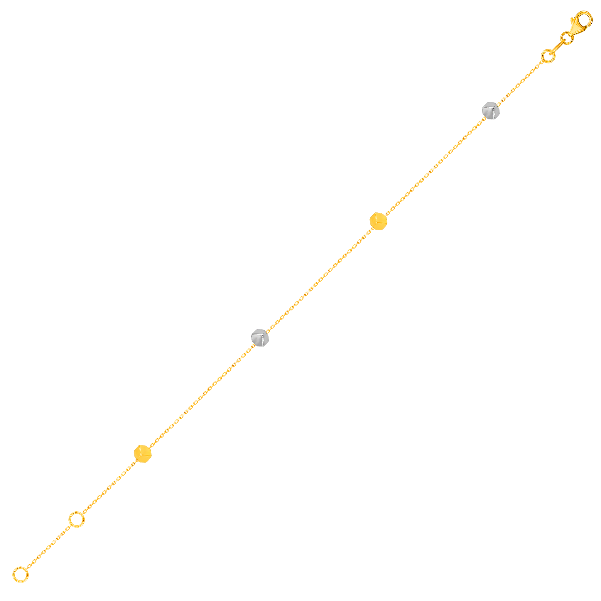 Cubes-1 Bracelet in 18K Yellow & White Gold