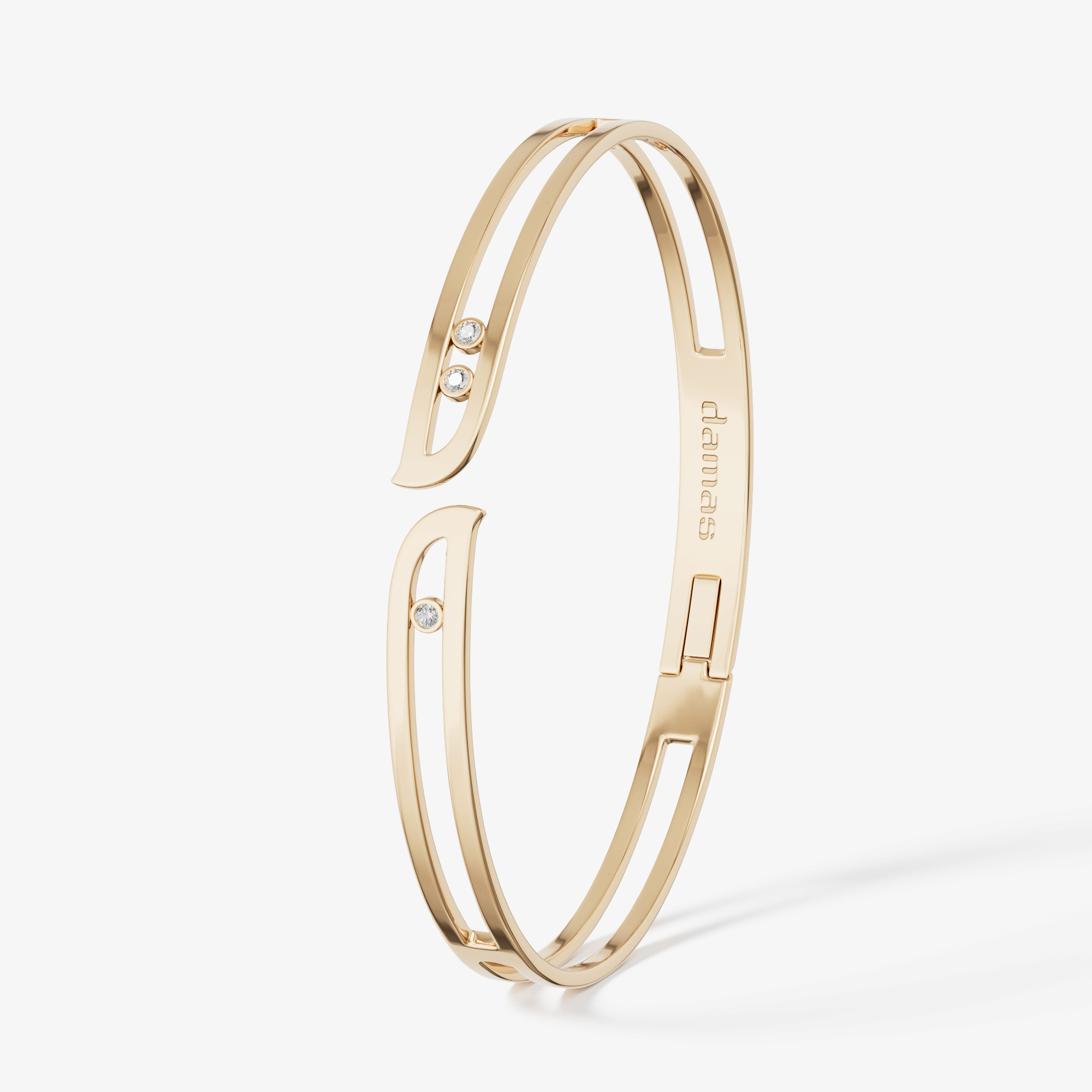 Brilliance 18k Yellow Gold And Diamond Bangle