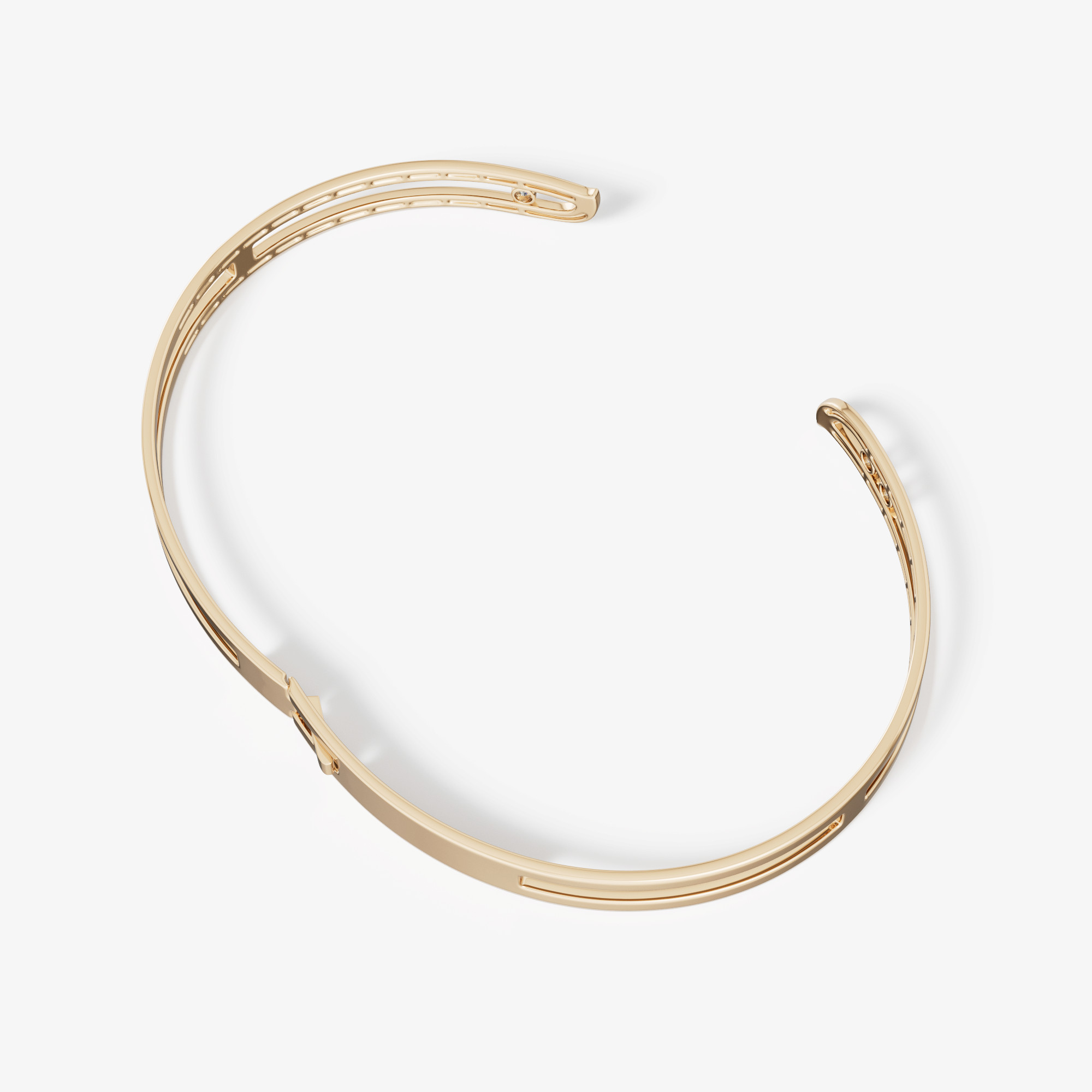 Brilliance 18k Yellow Gold And Diamond Bangle