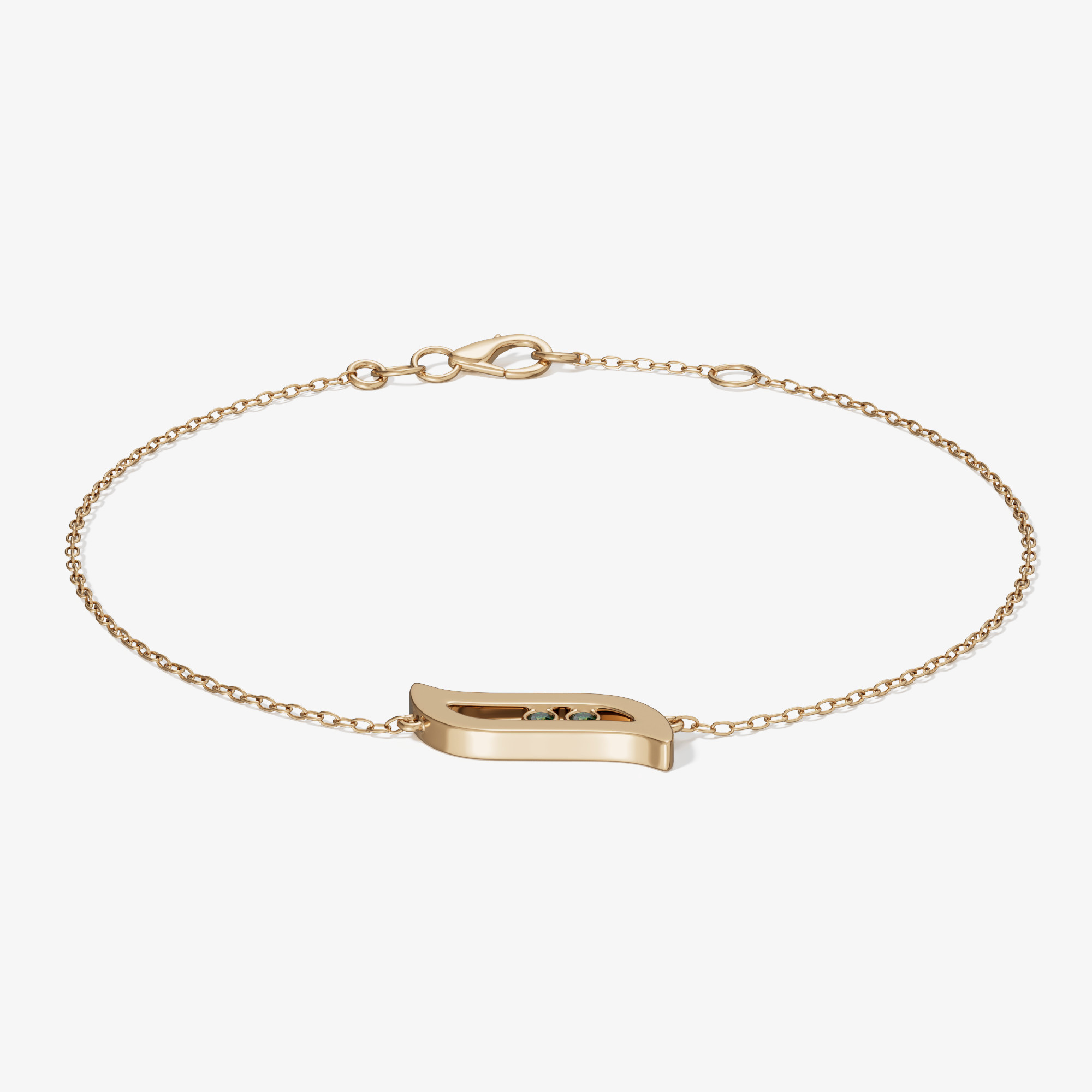 Brilliance 18k Yellow Gold And Emerald Bracelet