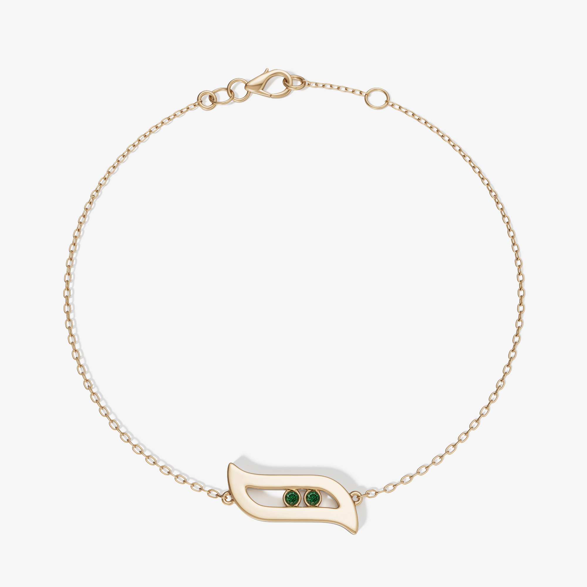 Brilliance 18k Yellow Gold And Emerald Bracelet