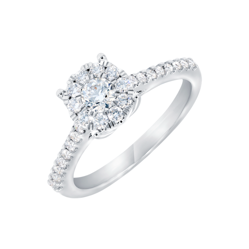Onesixeight Timeless 18k White Gold Diamond Ring