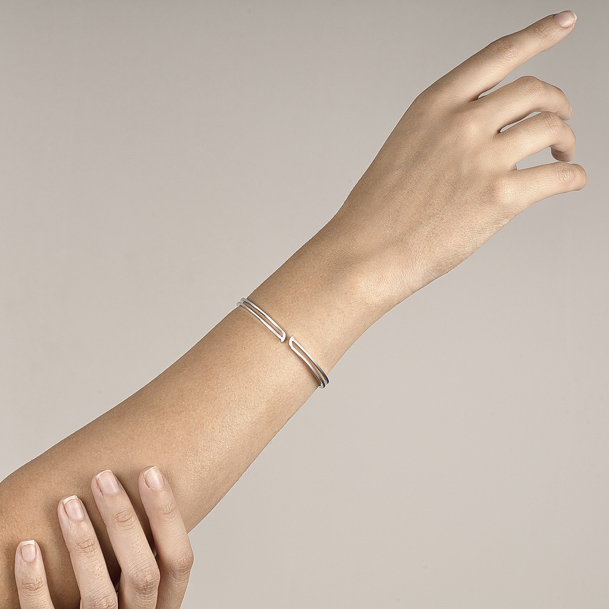 White Gold Bangle