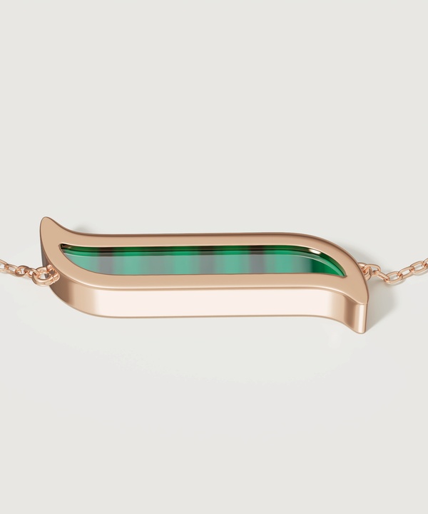 Mosaic Malachite Bracelet In 18K Rose Gold