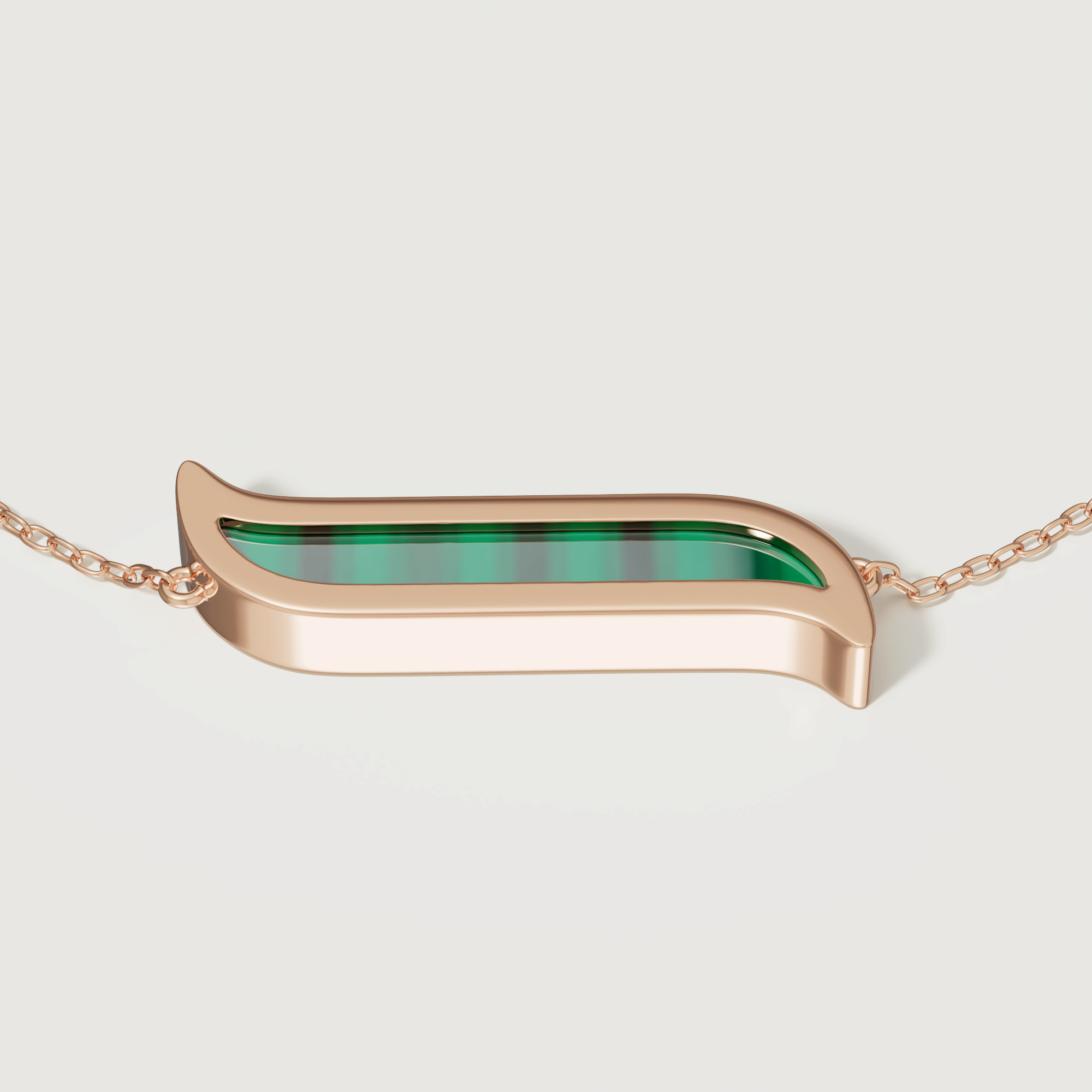 Mosaic Malachite Bracelet In 18k Rose Gold