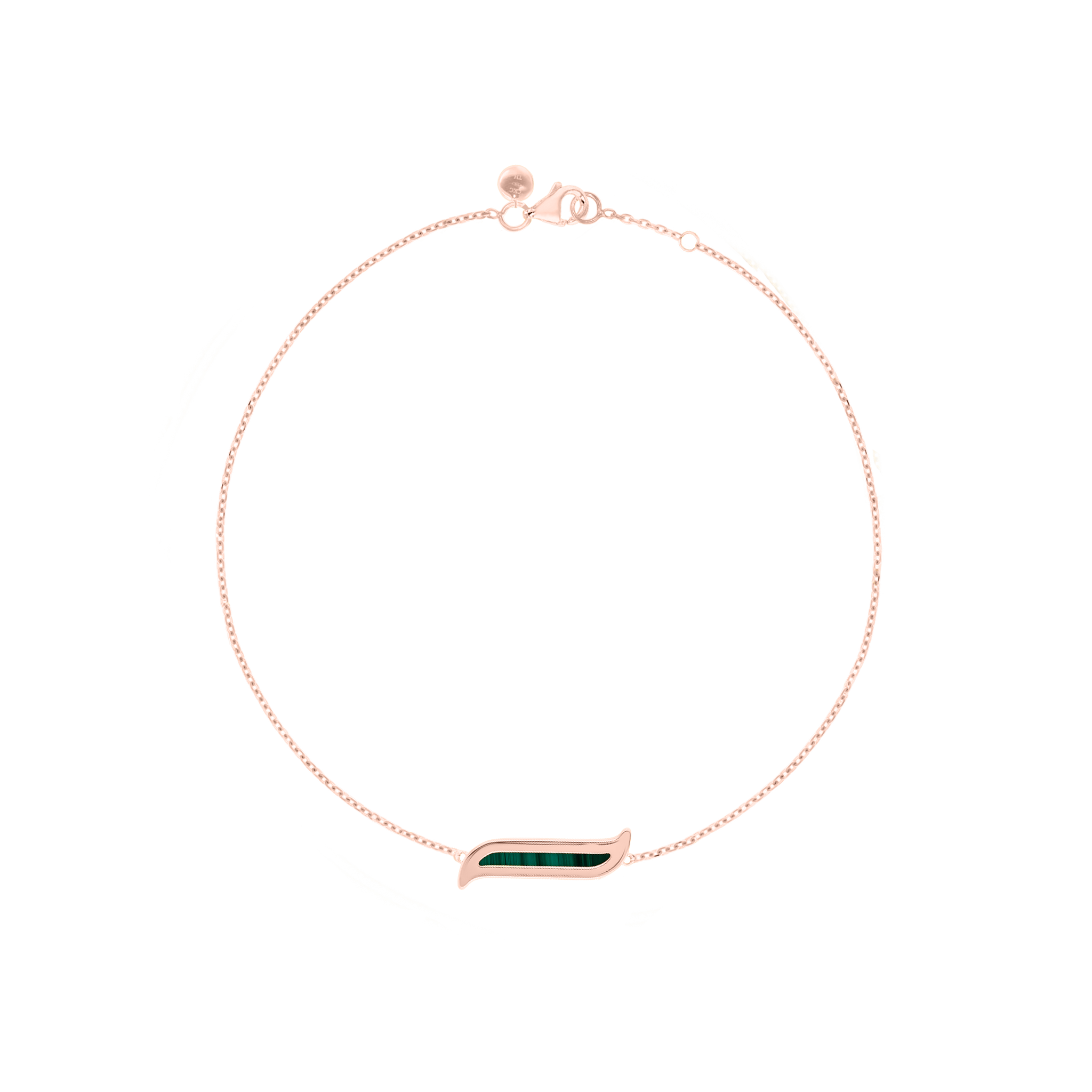 Mosaic Malachite & Diamond Bracelet In 18k Rose Gold