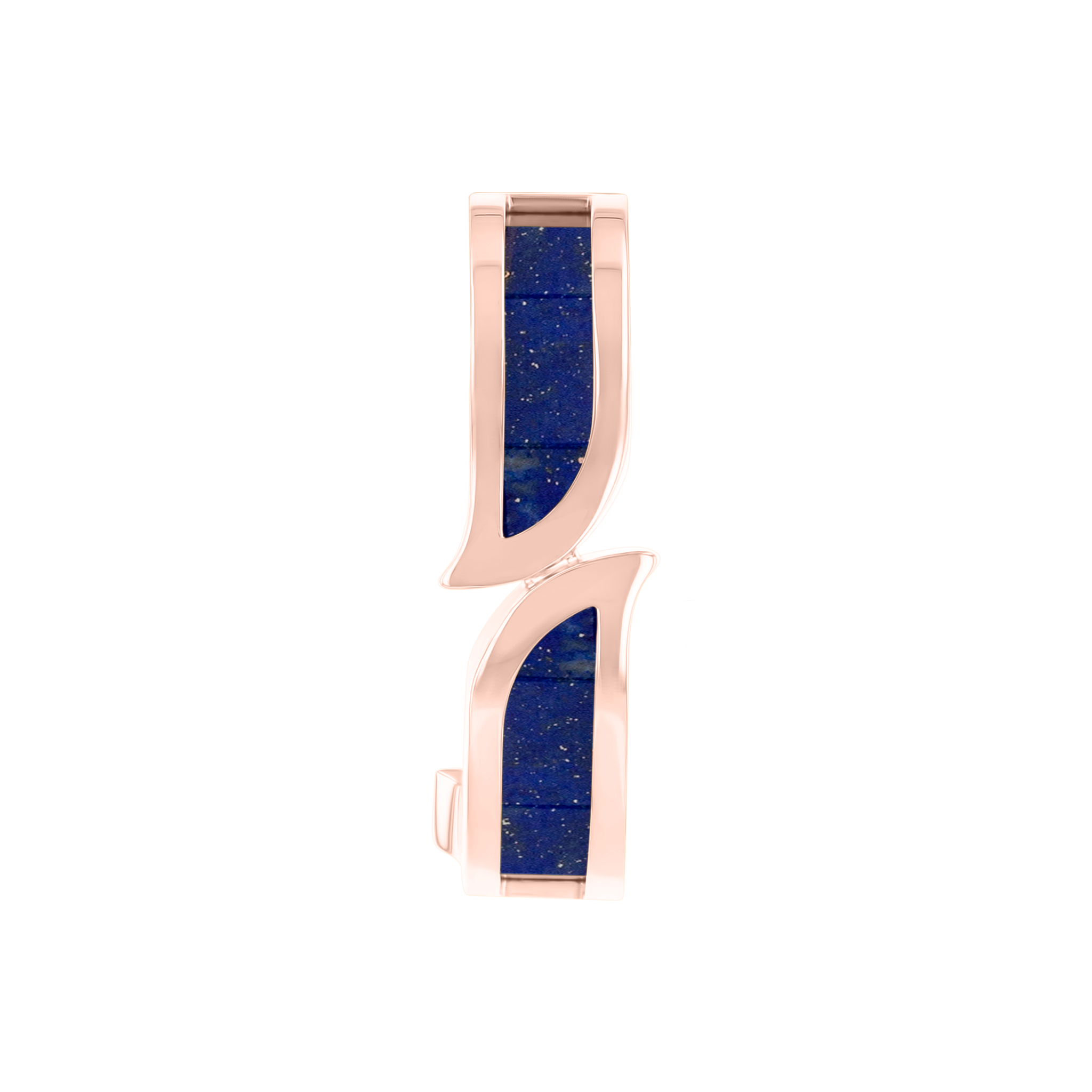 Mosaic Lapis Lazuli Hoop Earrings In 18k Rose Gold