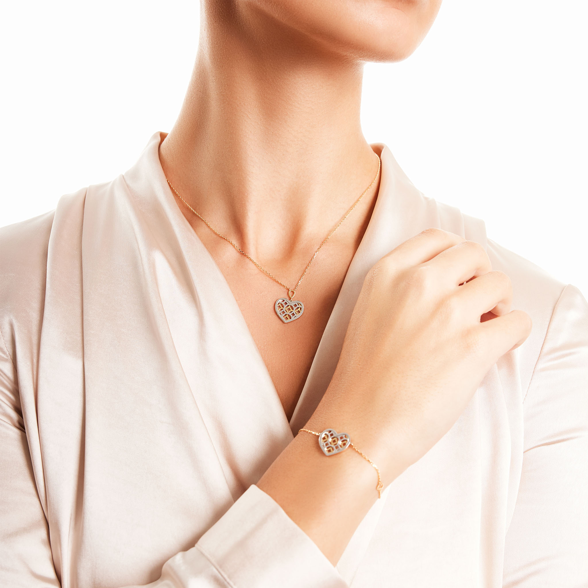 Al Qasr Bracelet In 18k Yellow And White Gold