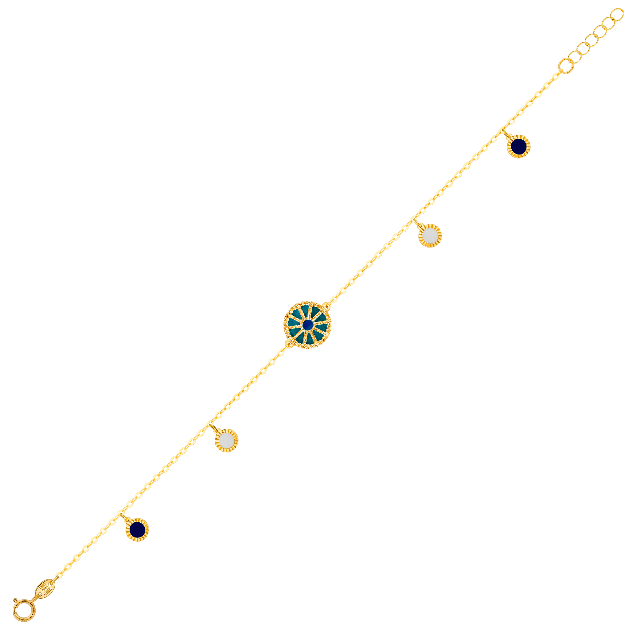 Dubai 18k Yellow Gold Mother Of Pearl Bracelet