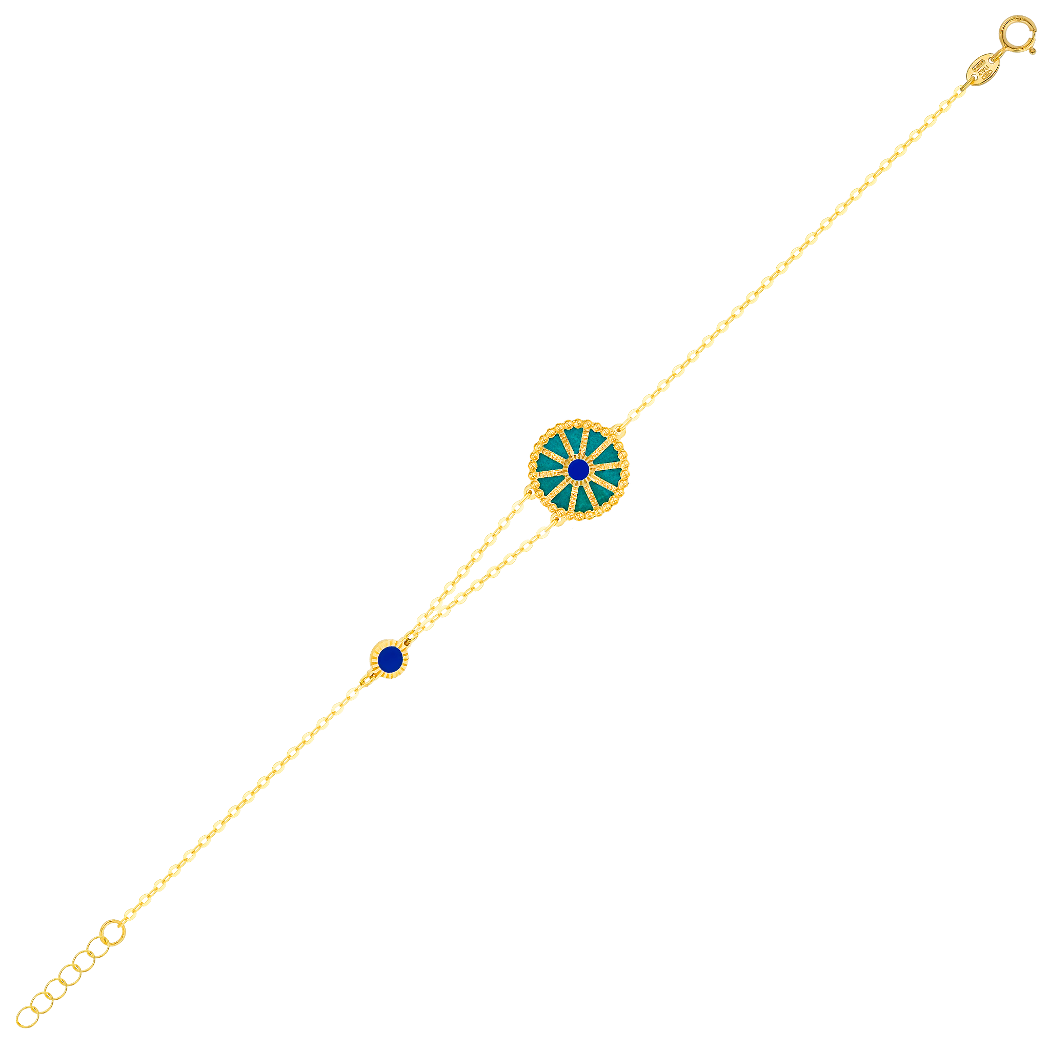 Dubai 18K Yellow Gold Mother Of Pearl Bracelet