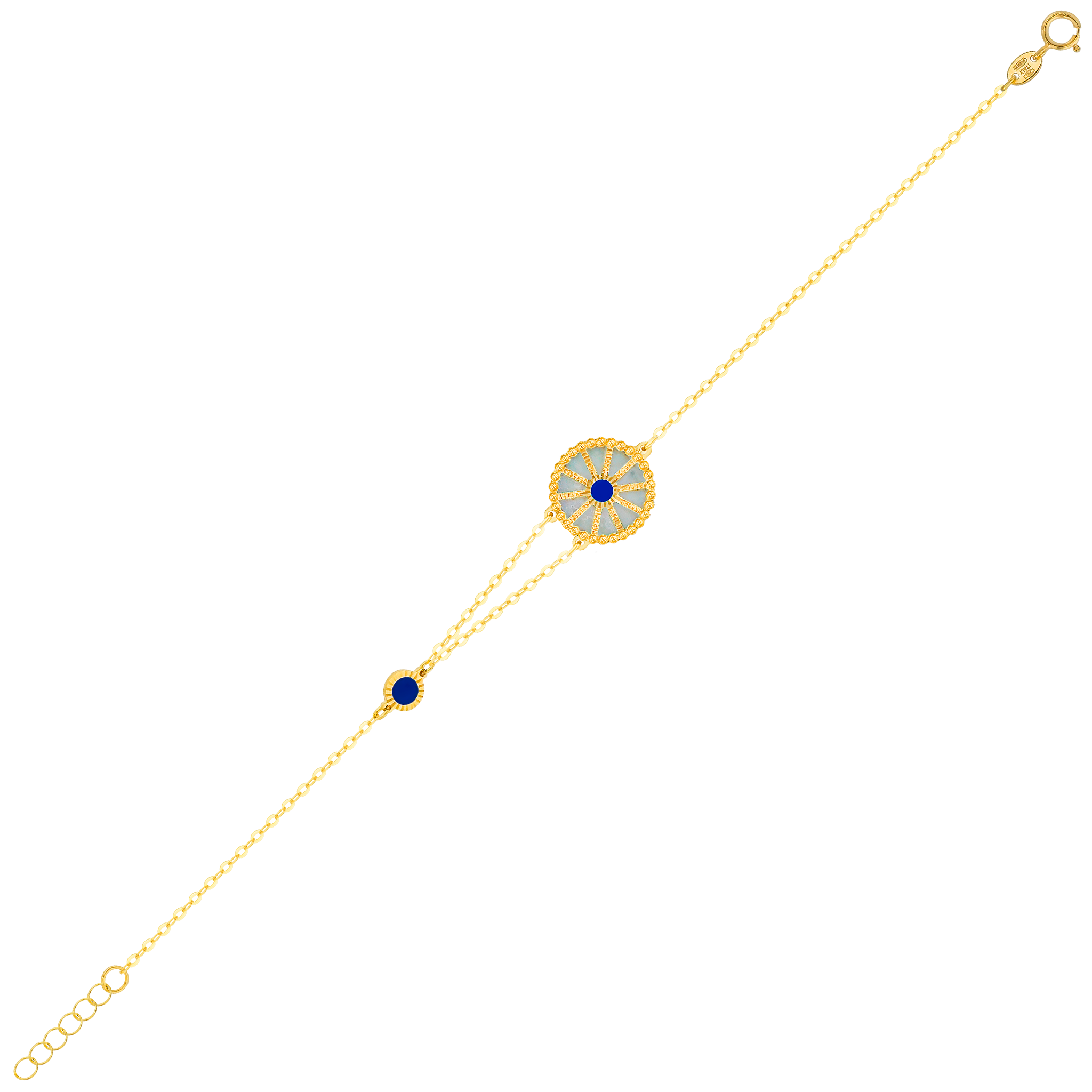 Dubai 18K Yellow Gold Mother Of Pearl Bracelet