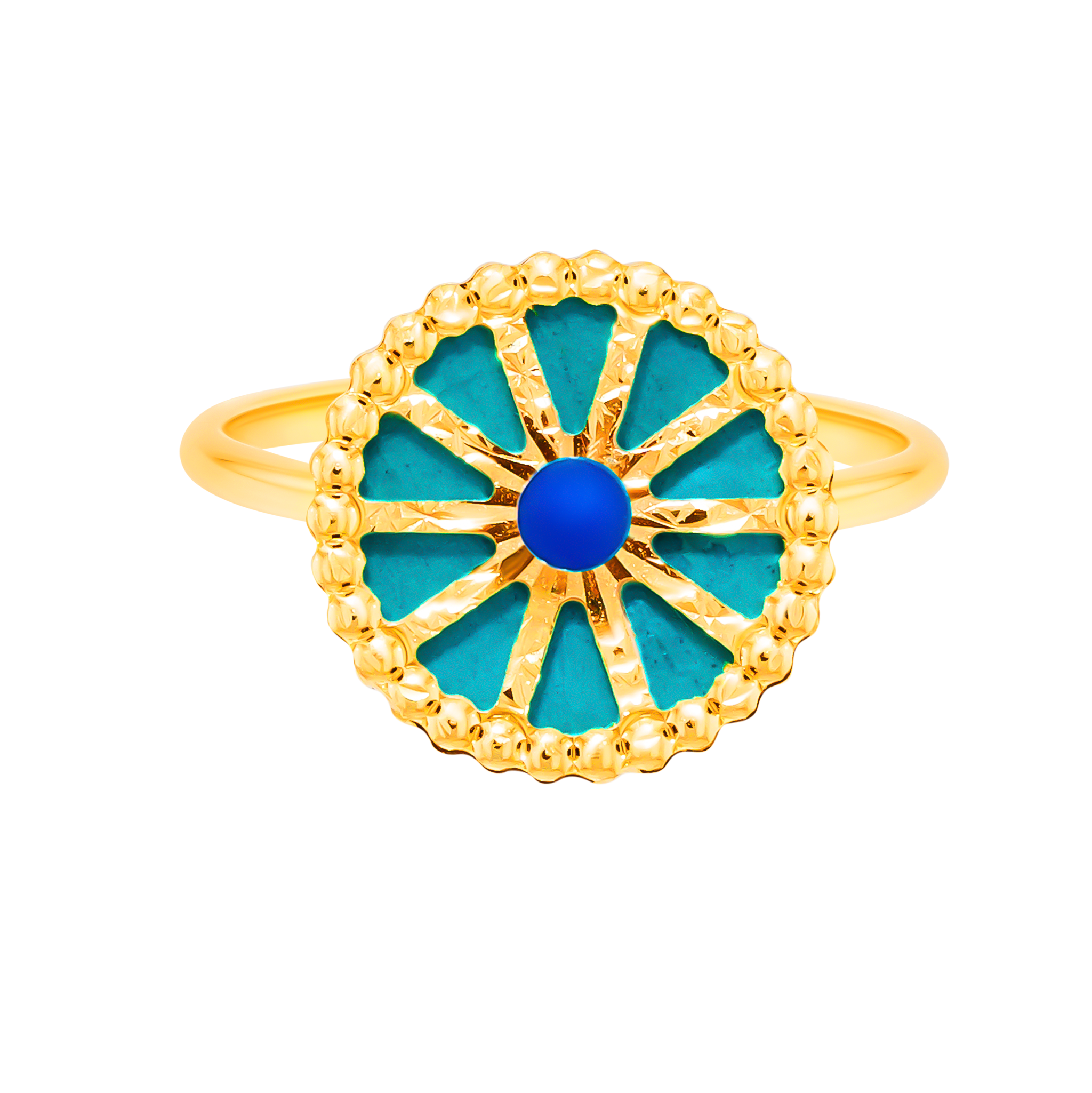 Dubai 18k Yellow Gold Mother Of Pearl Ring
