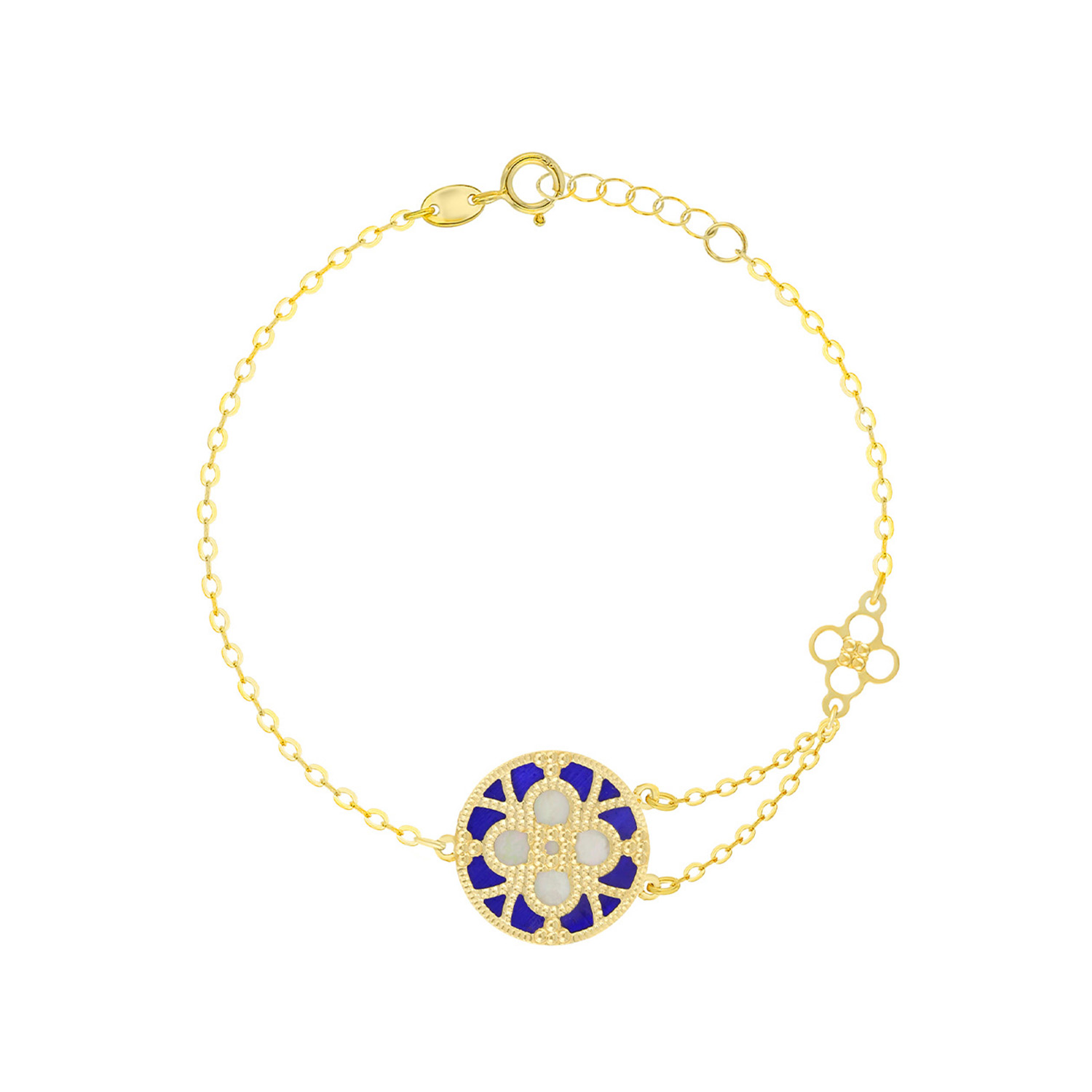 Istanbul 18k Yellow Gold Bracelet With Mother Of Pearl