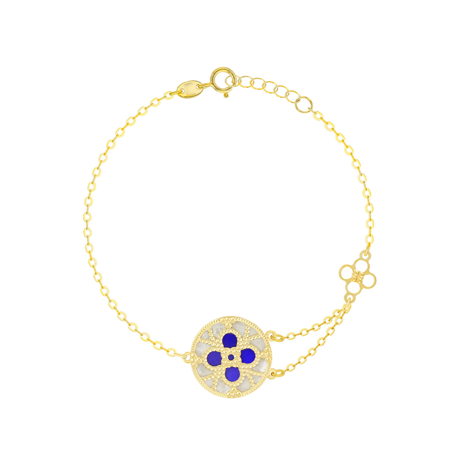 Istanbul 18k Yellow Gold Bracelet With Mother Of Pearl