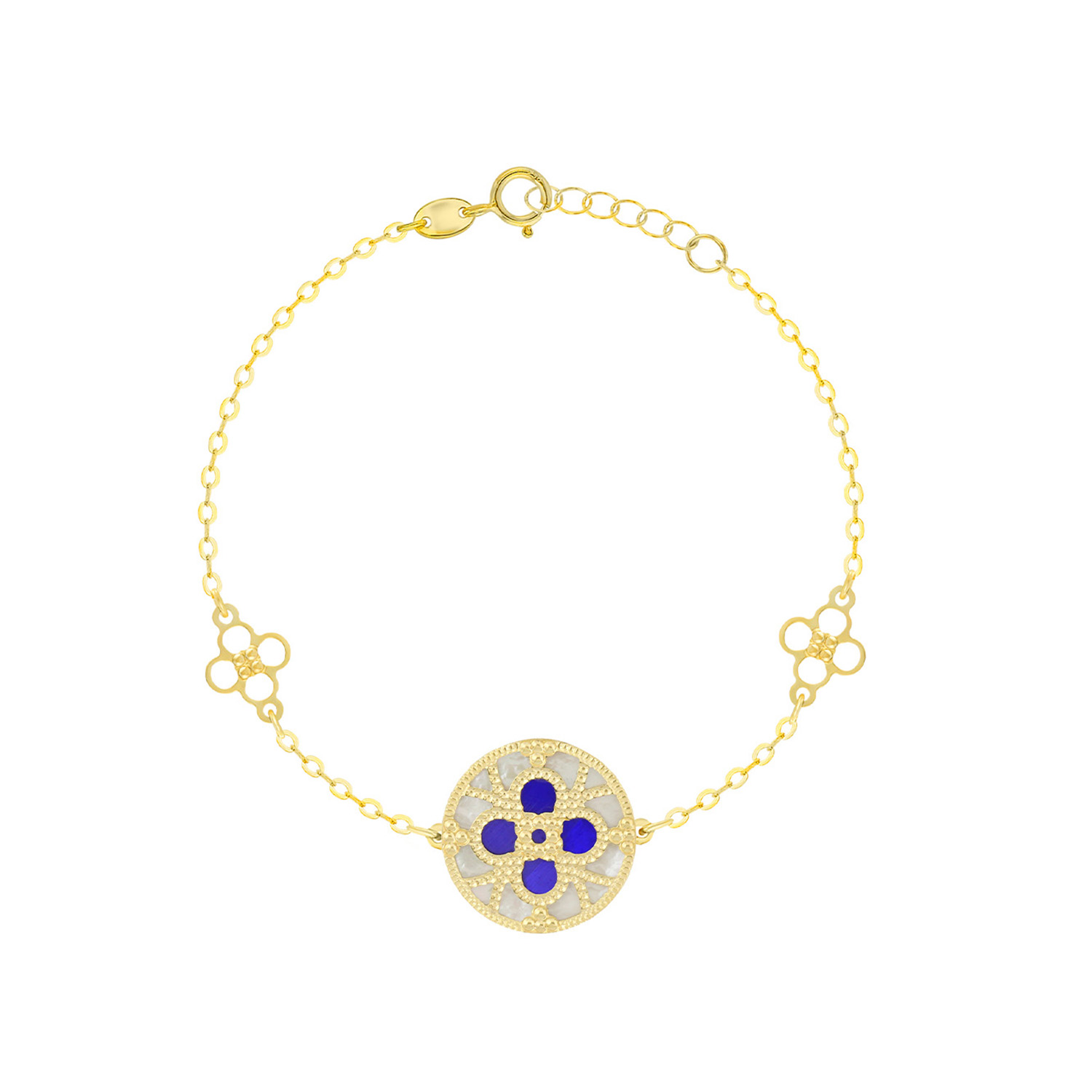 Istanbul 18k Yellow Gold Bracelet With Mother Of Pearl