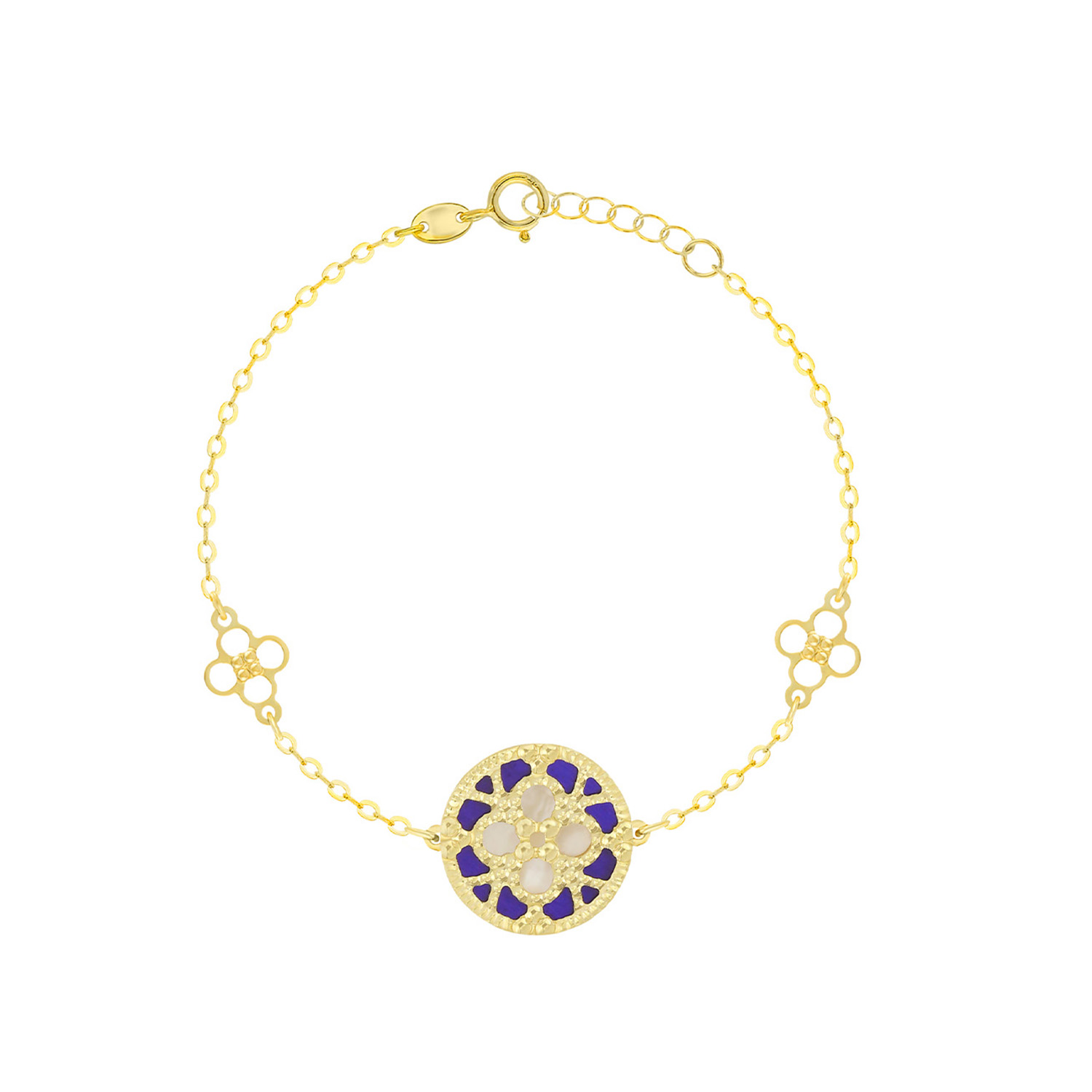 Istanbul 18k Yellow Gold Bracelet With Mother Of Pearl