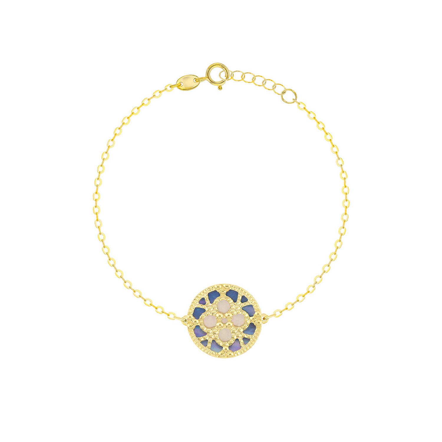 Istanbul 18k Yellow Gold Bracelet With Mother Of Pearl