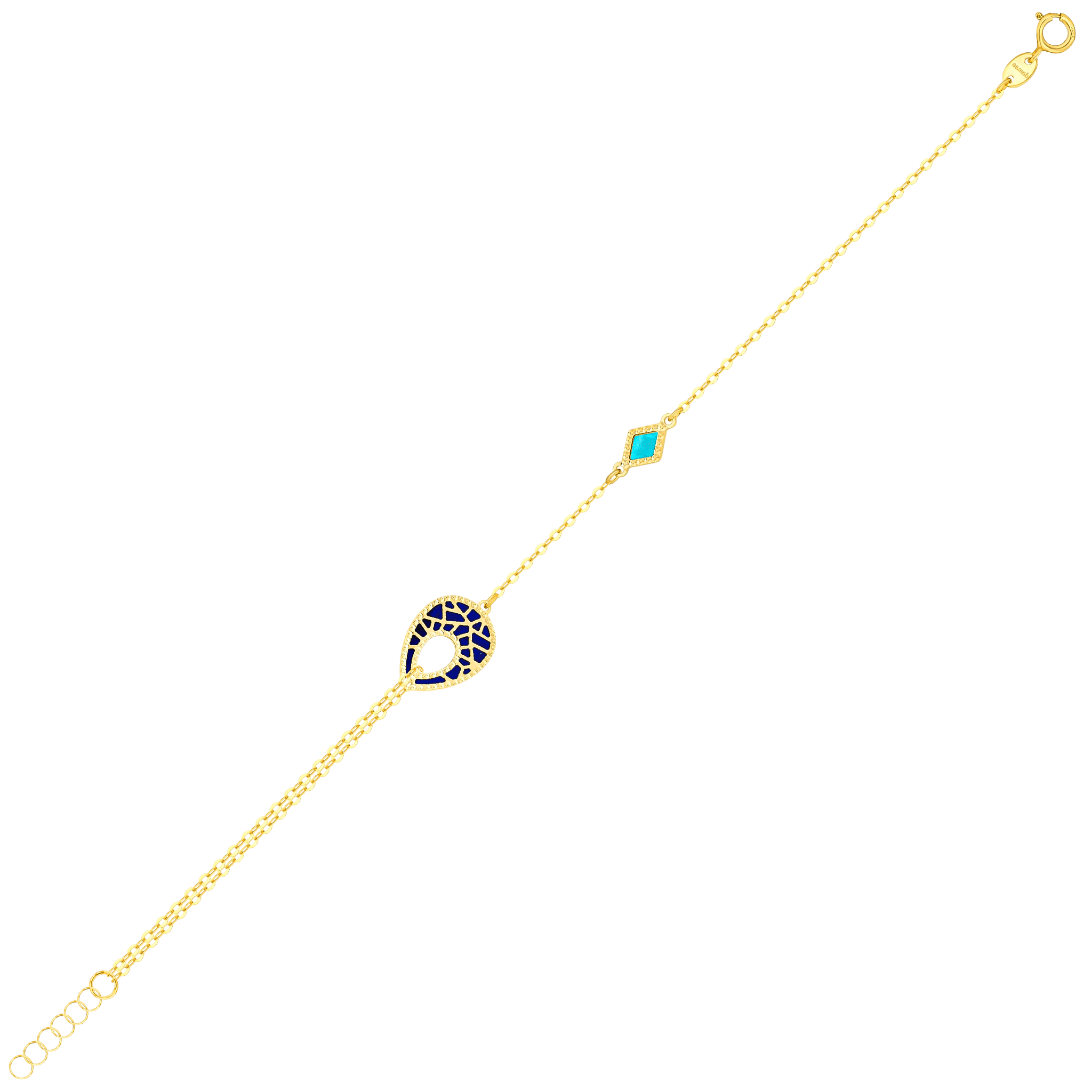 Maasai 18K Gold Mother Of Pearl Bracelet