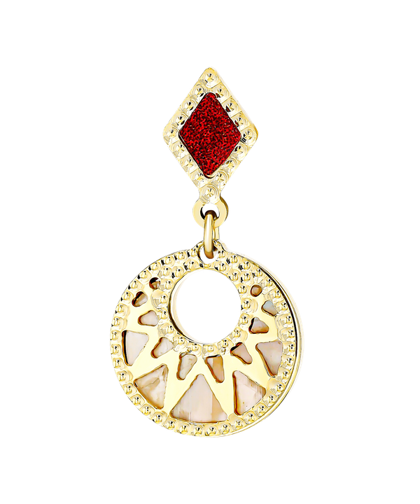 Maasai 18k Gold Mother Of Pearl Earrings