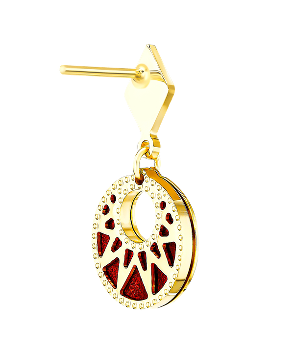 Maasai 18k Gold Mother Of Pearl Earrings
