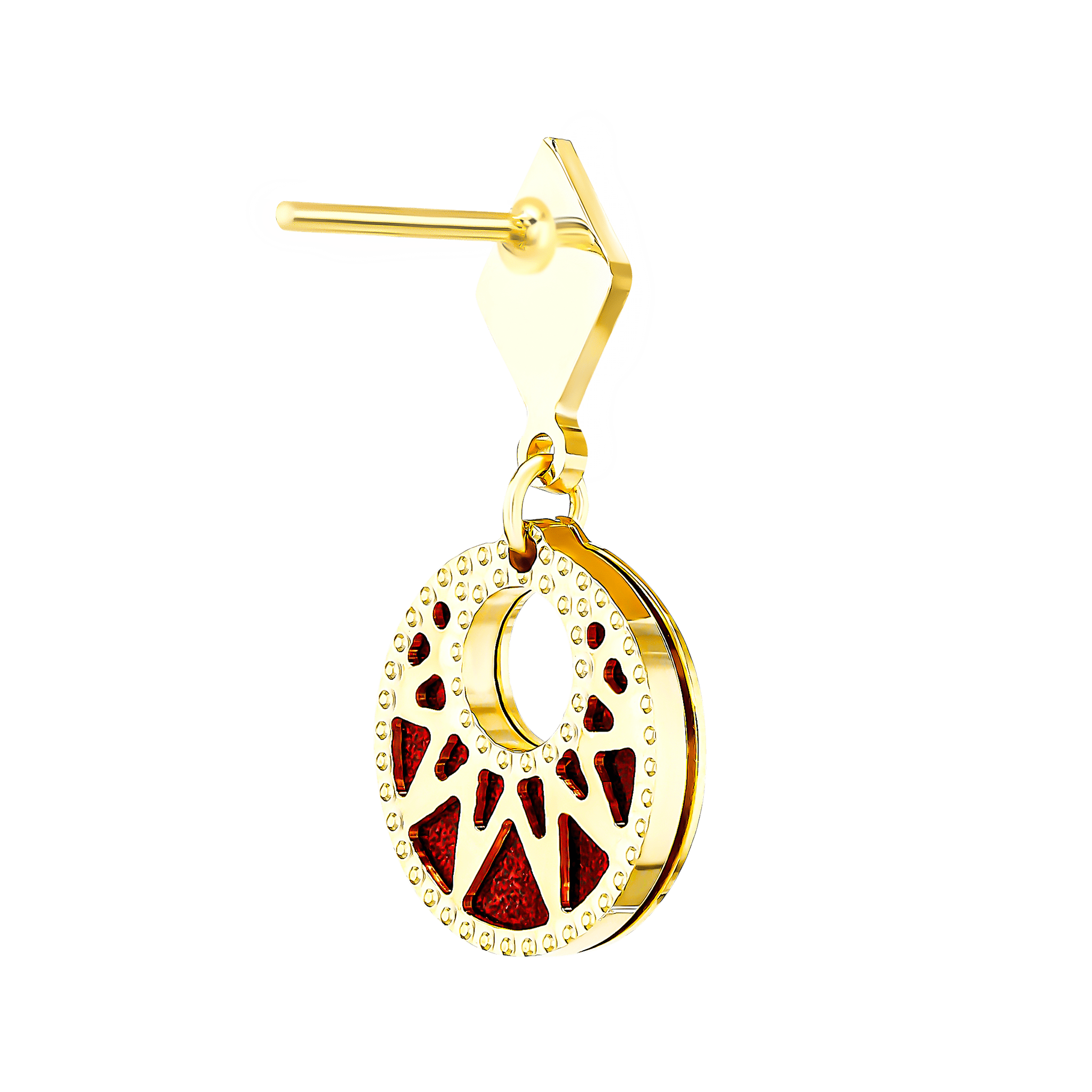 Maasai 18K Gold Mother Of Pearl Earrings