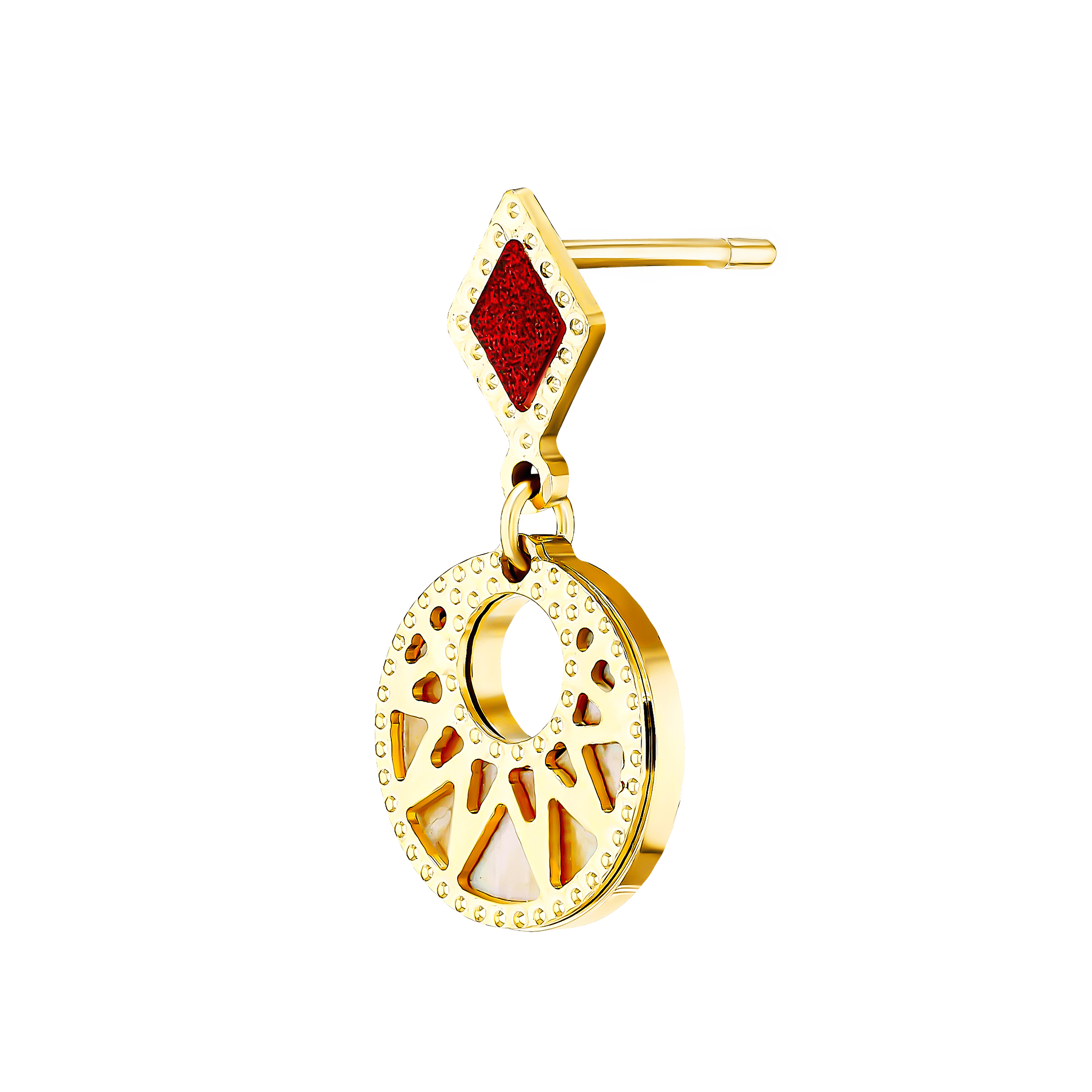 Maasai 18K Gold Mother Of Pearl Earrings