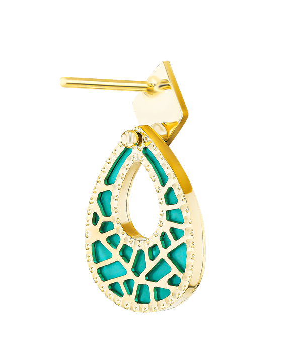 Maasai 18k Gold Mother Of Pearl Earrings