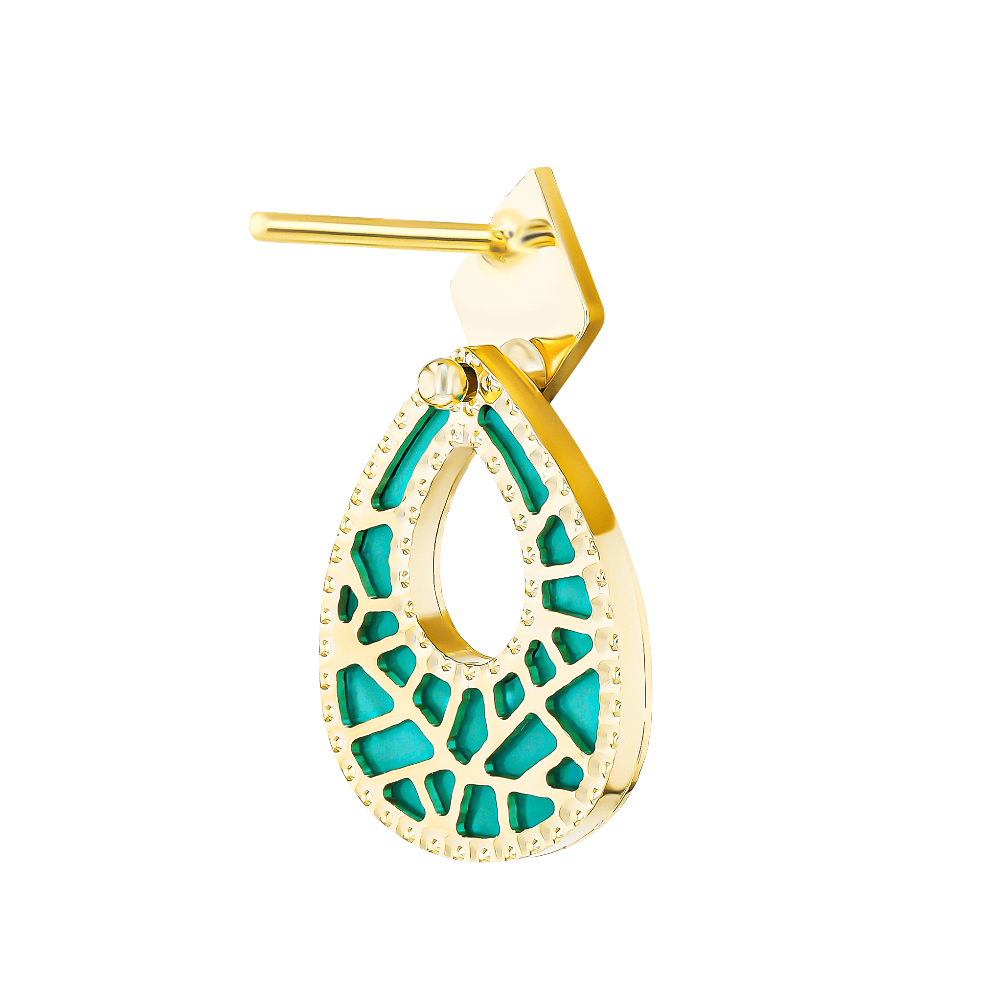 Maasai 18k Gold Mother Of Pearl Earrings