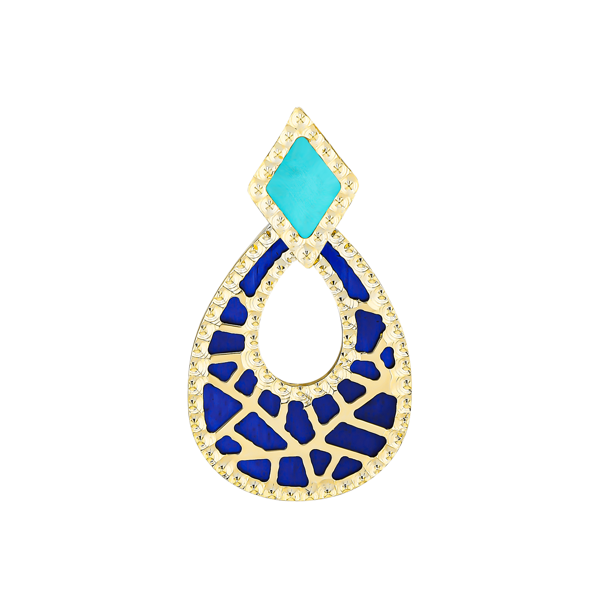Maasai 18k Gold Mother Of Pearl Earrings