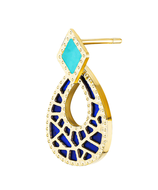Maasai 18k Gold Mother Of Pearl Earrings