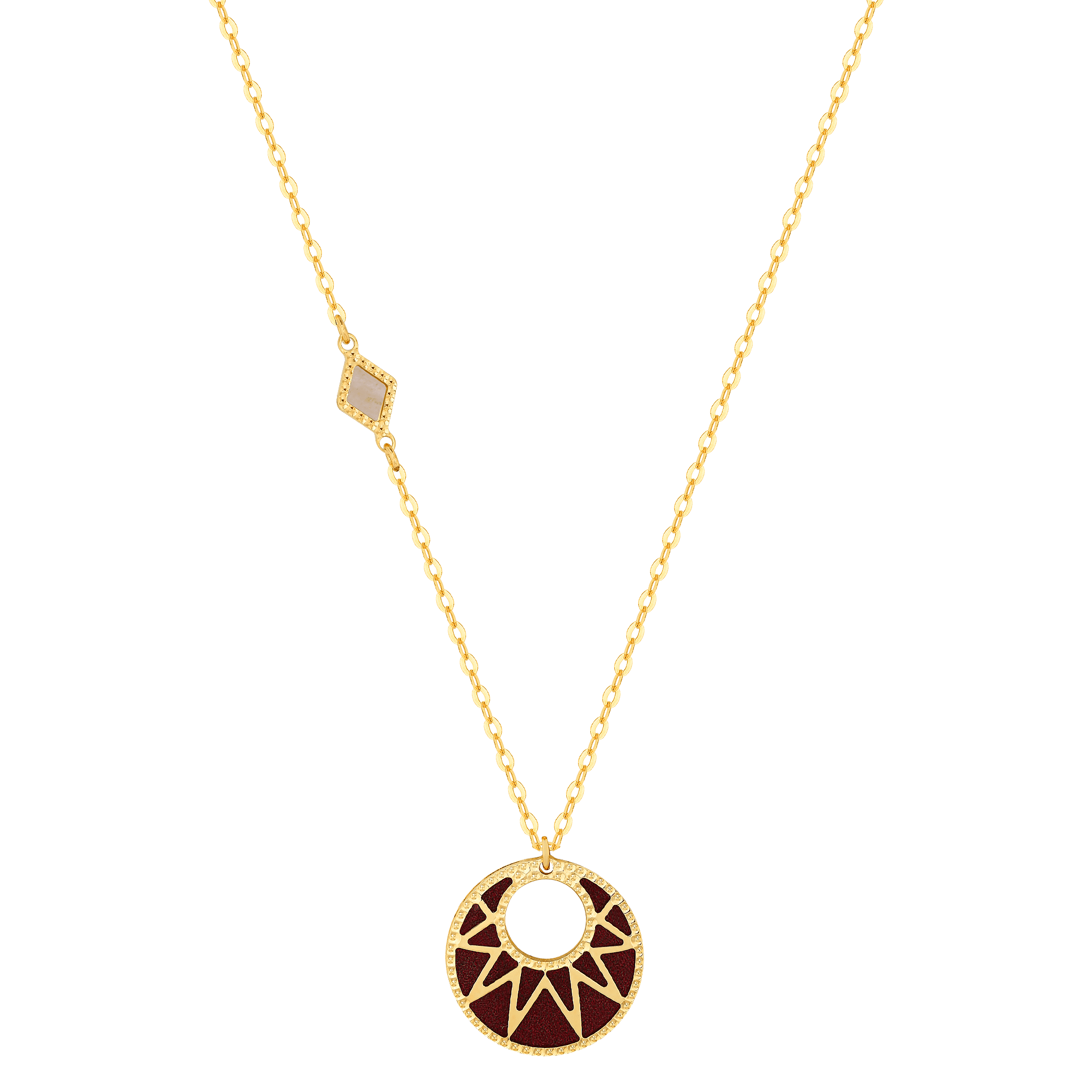 Maasai 18K Gold Mother Of Pearl Necklace