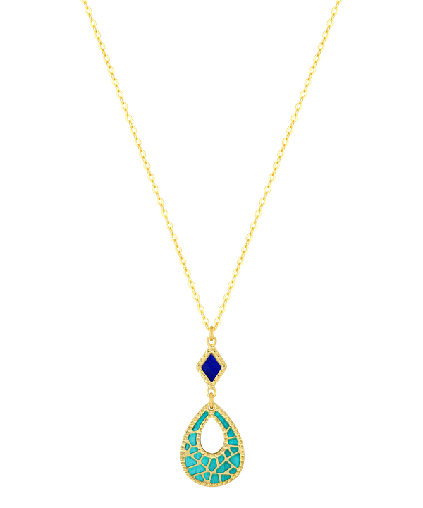 Maasai 18k Gold Mother Of Pearl Necklace