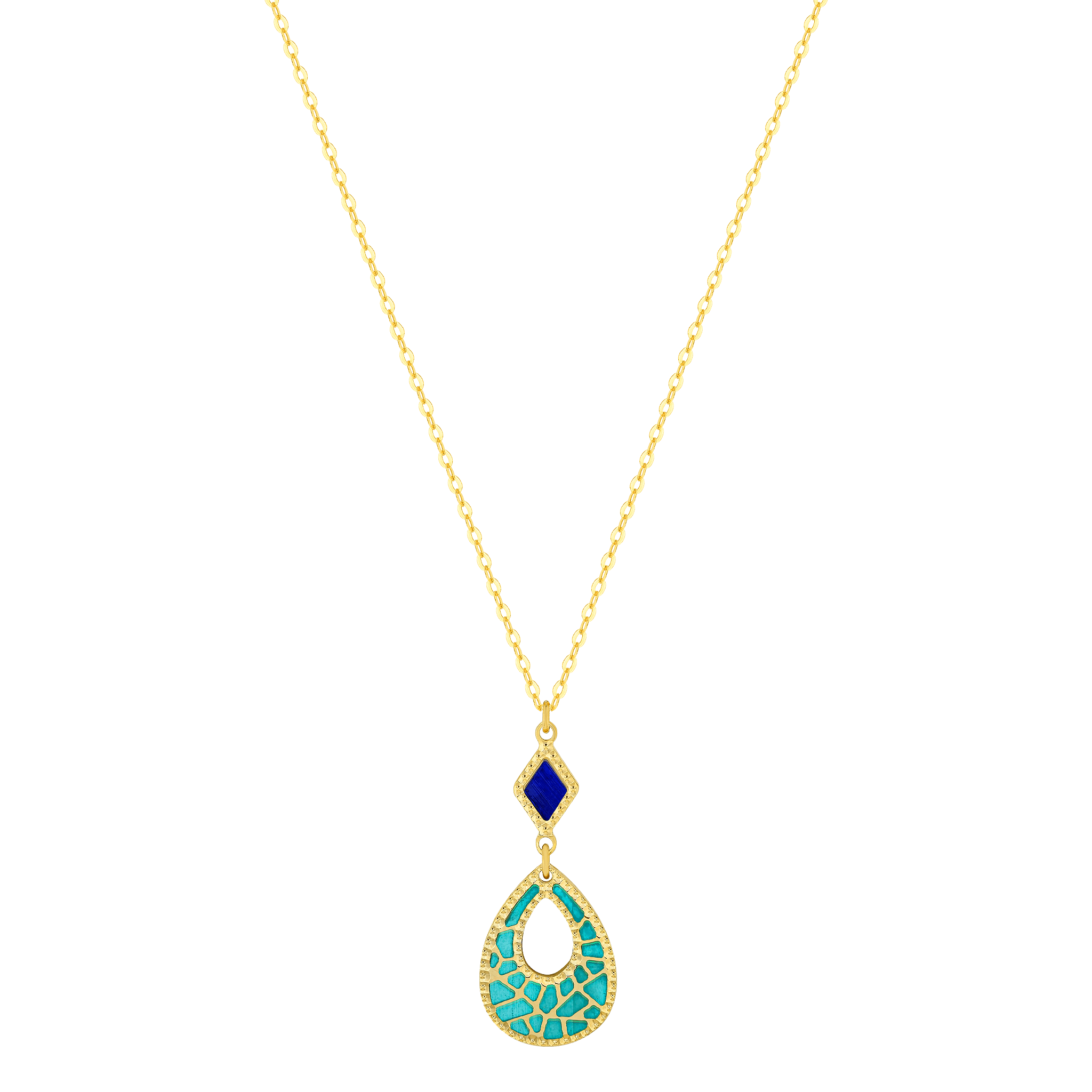 Maasai 18k Gold Mother Of Pearl Necklace