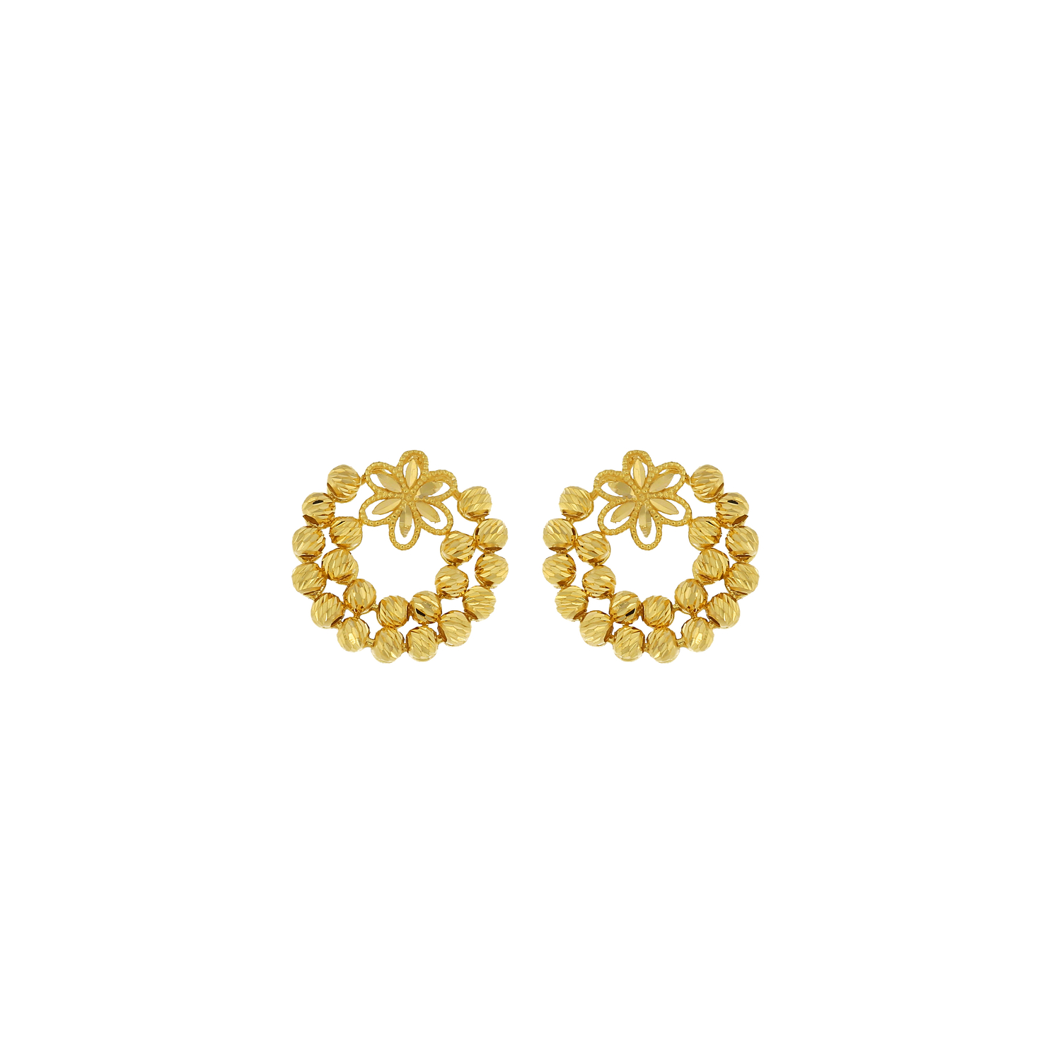 Anmol Floret 21k Yellow Gold Earring