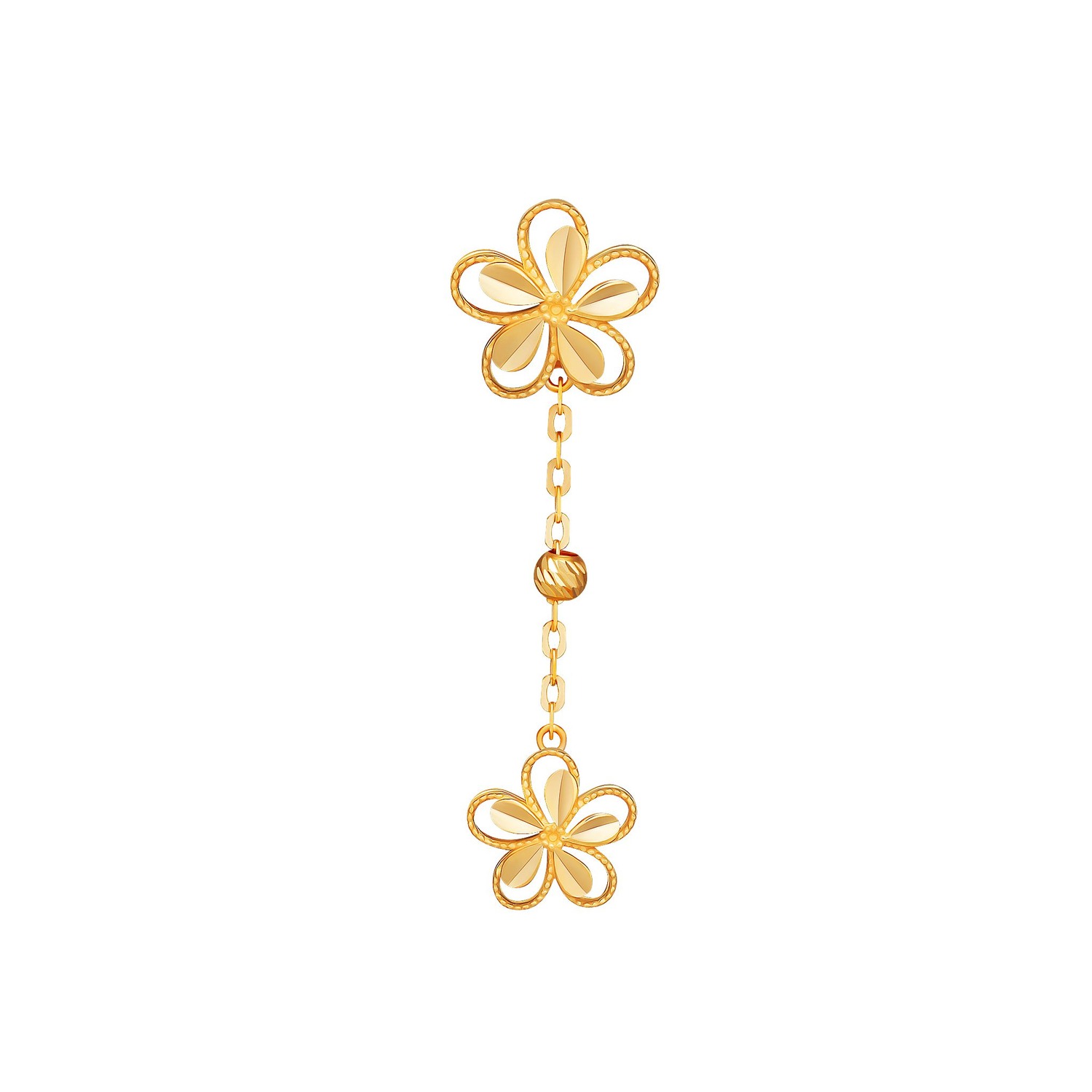 Anmol Floret 21K Gold Earrings