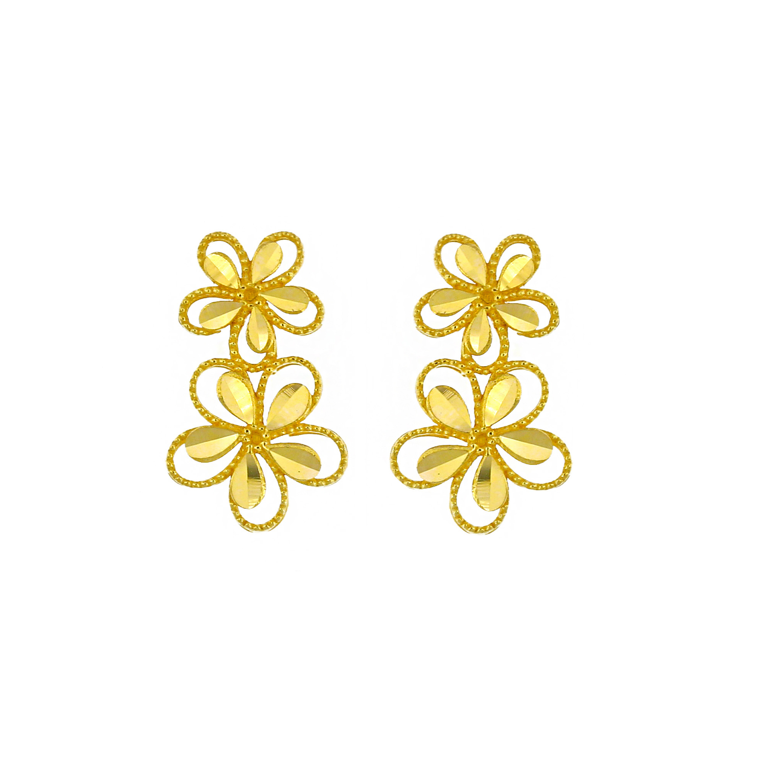 Anmol Floret 21k Yellow Gold Earring