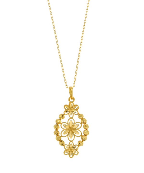 Anmol Floret 21k Yellow Gold Necklace