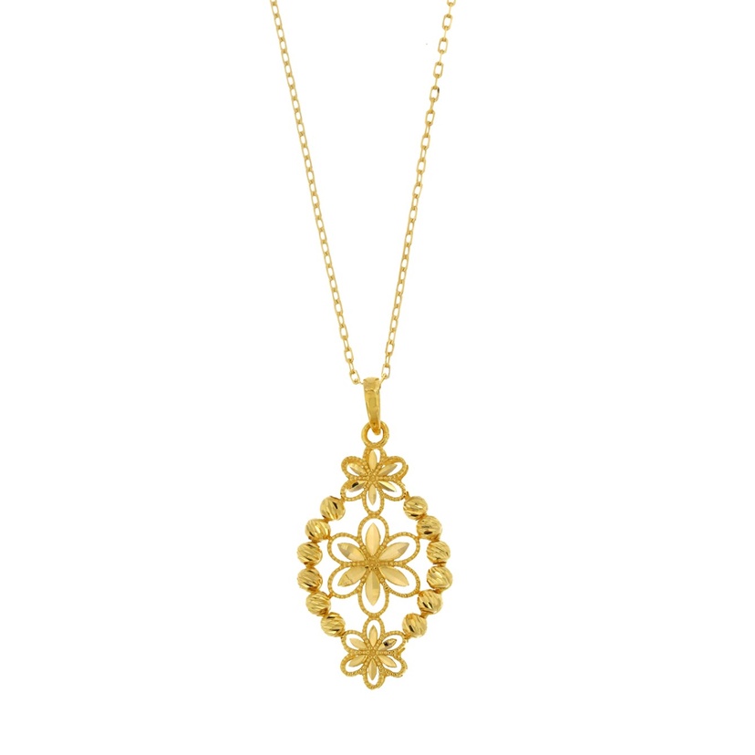 Anmol Floret 21k Yellow Gold Necklace