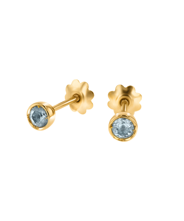Children's Jewellery Ara Aquamarine March Birthstone Earrings