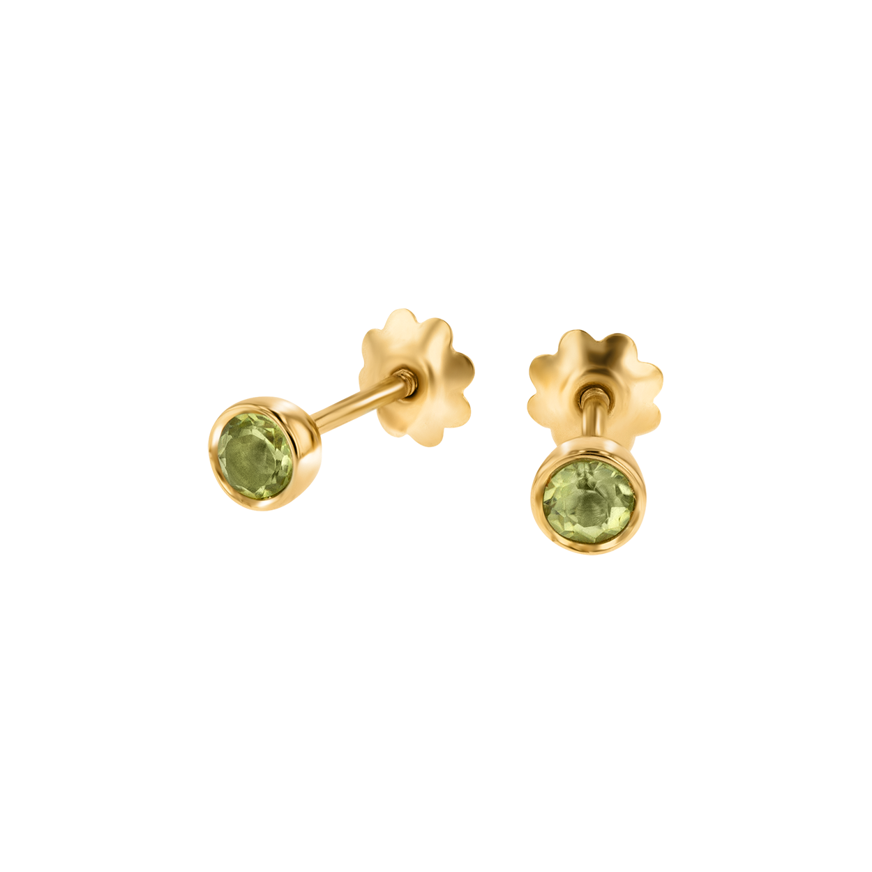 Children's Jewellery Ara Peridot August Birthstone Earrings