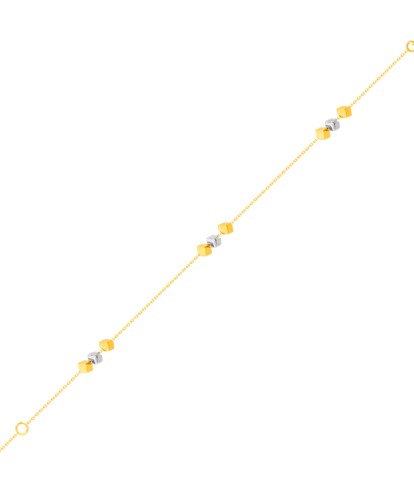 Cubes-1 Bracelet in 18K Yellow & White Gold
