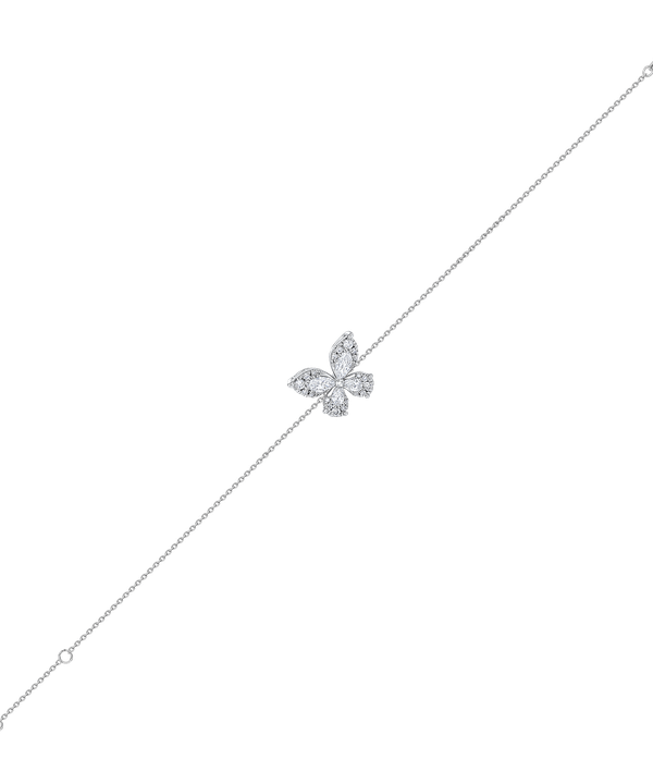 Flora Diamond Bracelet In 18k White Gold